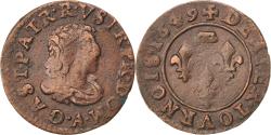 World Coins - FRENCH STATES, DOMBES, Gaston d'Orléans, Denier Tournois, 1649, Copper
