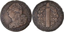 World Coins - Coin, France, Louis XVI, 2 sols Français, 1793 / AN 5, Strasbourg, Pedigree