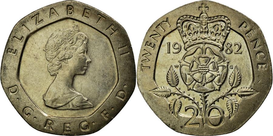 Coin Great Britain Elizabeth II 20 Pence 1982 Copper nickel coin-great-britain-elizabeth-ii-20-pence-1982-copper-nickel