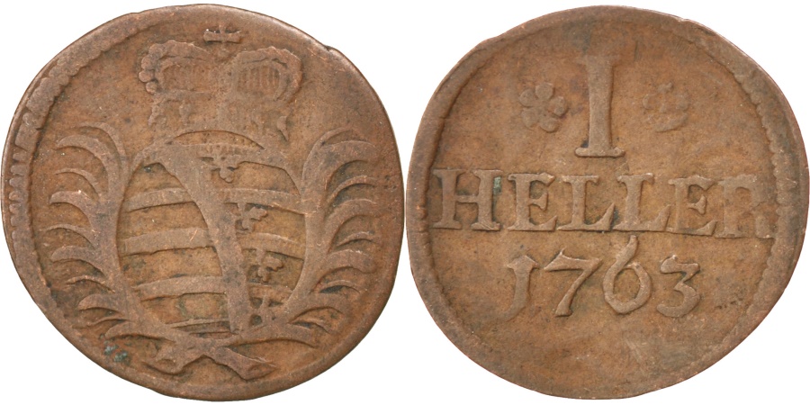 World Coins - GERMAN STATES, Heller, 1763, KM #83, , Copper, 0.75