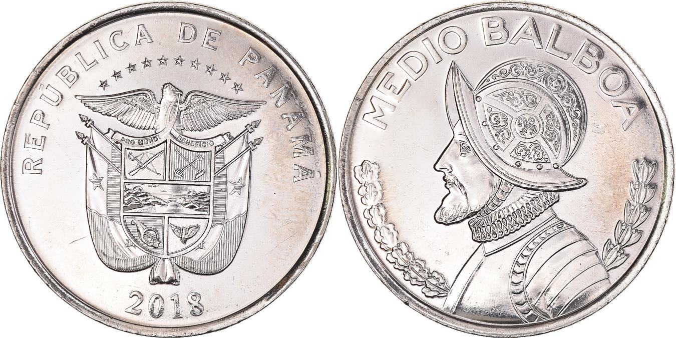 Coin, Panama, 1/2 Balboa, 2018, 10 Stars, , Copper-Nickel Clad Copper