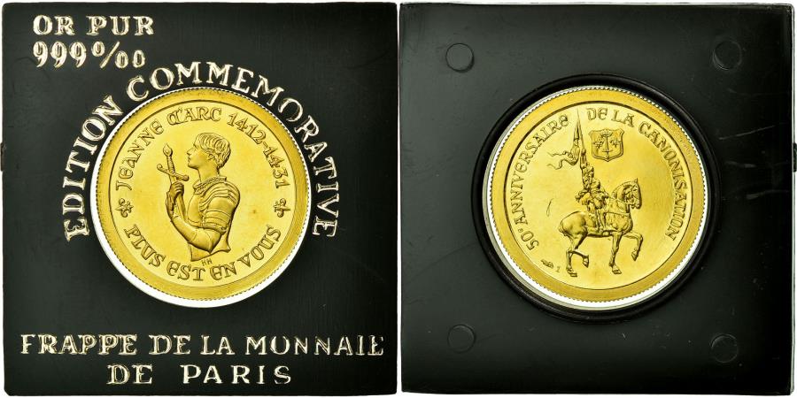 France Medal Jeanne D Arc 50eme Anniversaire De La Canonisation