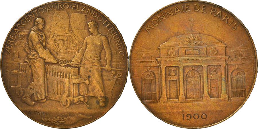 France, Medal, Exposition à la Monnaie de Paris, 1900, Patey, , Bronze