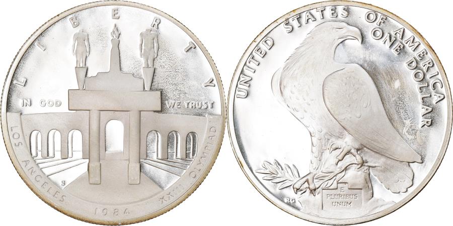 Coin, United States, Olympiades, Dollar, 1984, U.S. Mint ...