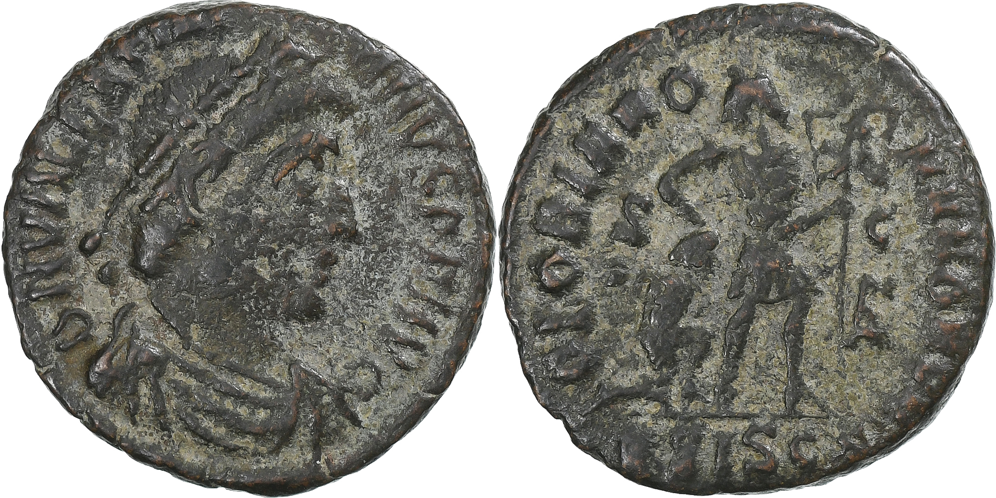 Valens A.D. 364-378. Follis (GLORIA ROMANORVM) Fine