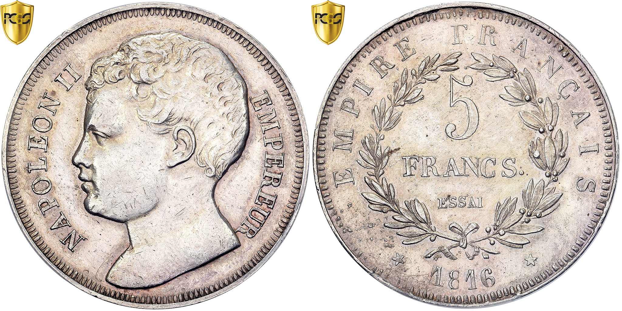 France, Napoleon II, 5 Francs, 1816 (1860), Brussels, Pattern