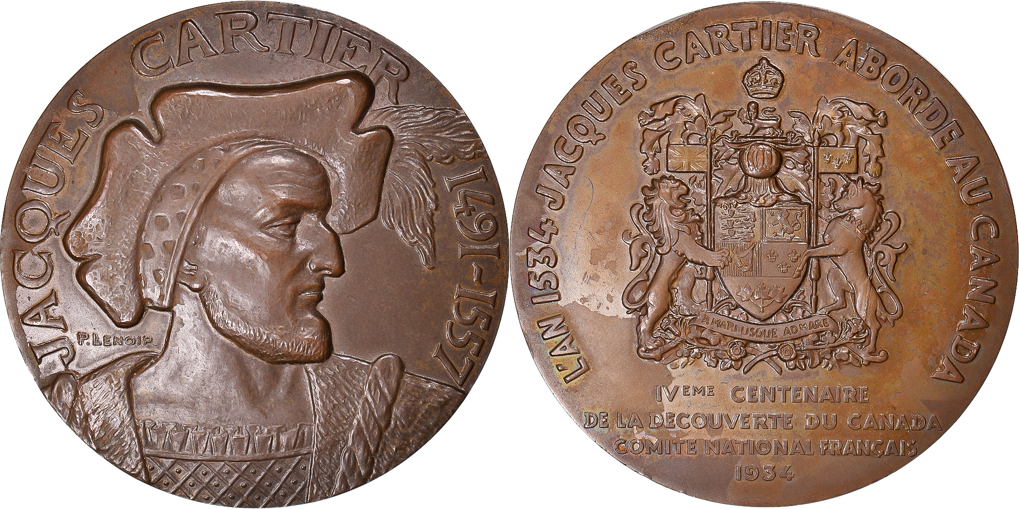 MÉDAILLE EN BRONZE gravé signé Emile Monier - Tir / Chasse / Militaire