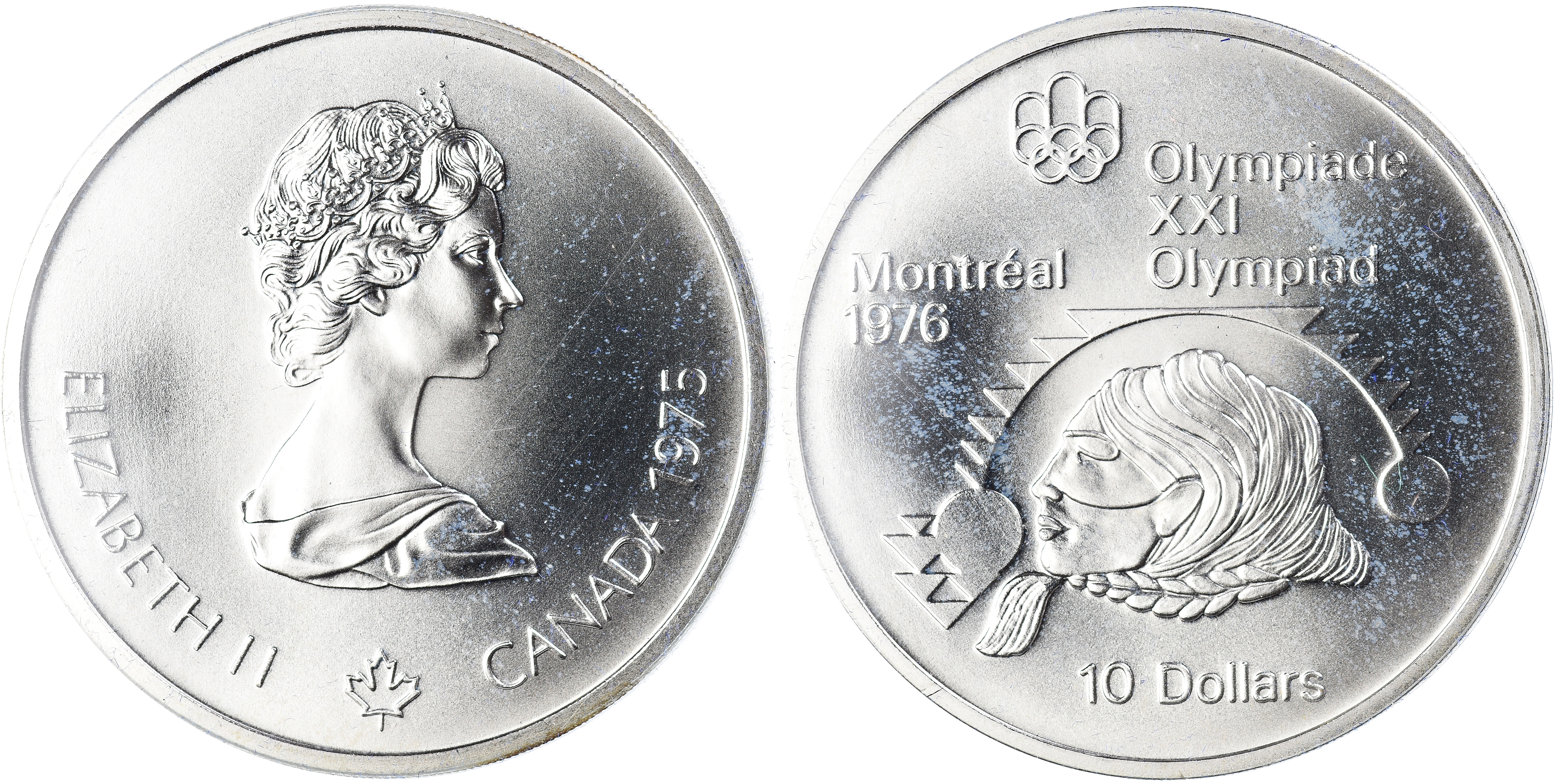 Coin, Canada, Elizabeth II, 1976 Olympics - Shot Put, 10 Dollars