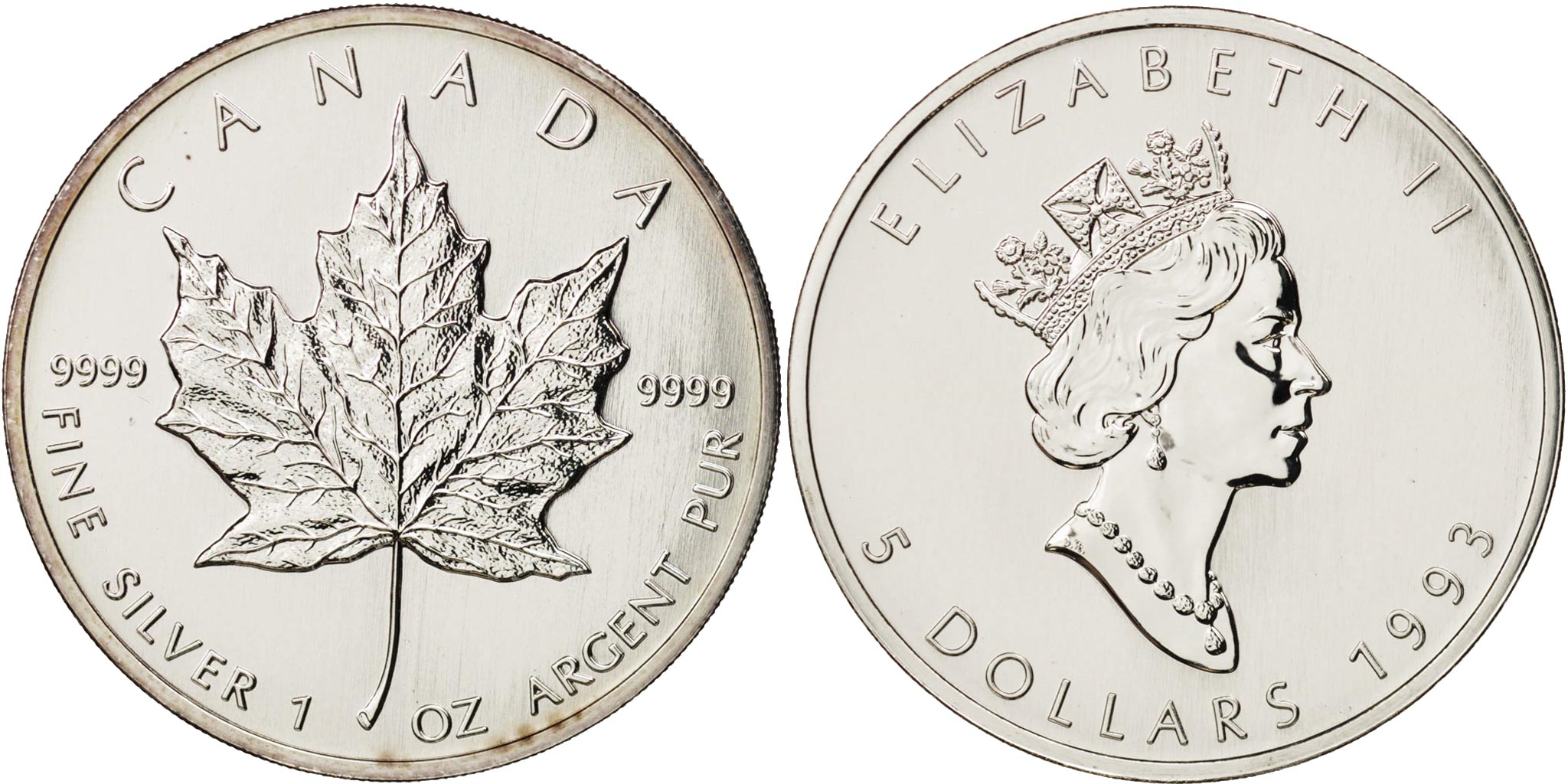 Coin, Canada, Elizabeth II, 5 Dollars, 1993, Royal Canadian Mint