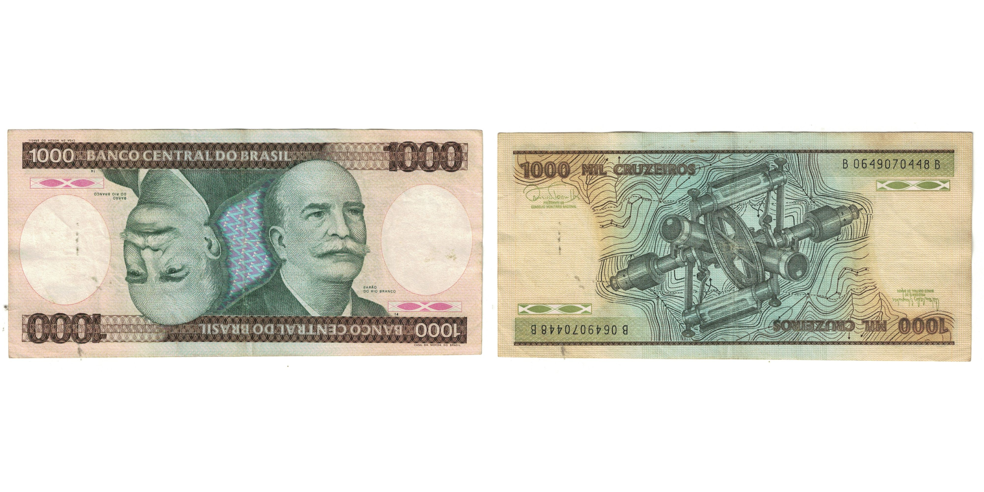 その他 A Firma (Em Portuguese do Brasil) Banknote, Brazil, 1000 Cruzeiros, KM:197c, EF(40-45) | World