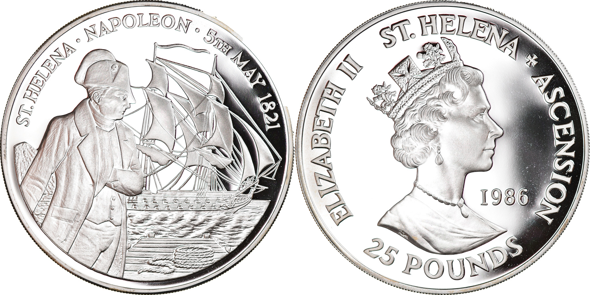 Coin, SAINT HELENA & ASCENSION, Elizabeth II, 25 Pounds, 1986