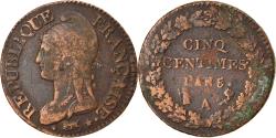 World Coins - Coin, France, Dupré, 5 Centimes, AN 5, Paris, , Bronze, KM:640.1