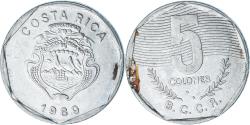 World Coins - Costa Rica, 5 Colones, 1989