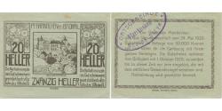 World Coins - Banknote, Austria, Pfarrkirchen, 20 Heller, château, 1920 UNC(63) Mehl:FS 743b