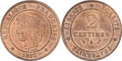 World Coins - France, 2 Centimes, Cérès, 1892, Paris, Copper, , Gadoury:105