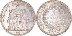 World Coins - Coin, France, Hercule, 5 Francs, 1877, Paris, Rare in this quality, MS(60-62)