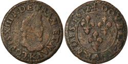 World Coins - Coin, France, Louis XIII, Double Tournois, 1612, Bordeaux, , Copper