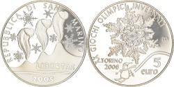 World Coins - San Marino, 5 Euro, Jeux olympiques de Turin, 2006, Rome, BE, , Silver