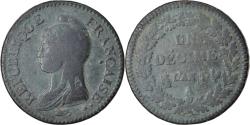 World Coins - Coin, France, Decime, AN 7/5, Paris, Coq/Corne, , Bronze, Gadoury:187