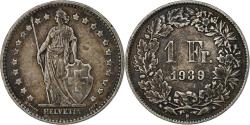 World Coins - Switzerland, Franc, 1939, Bern, Silver, , KM:24