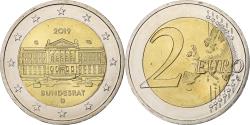 World Coins - Germany, 2 Euro, Budensrat, 2019, Karlsruhe, Bi-Metallic,