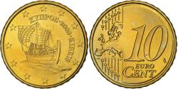 World Coins - Cyprus, 10 Euro Cent, 2008, Brass, , KM:81