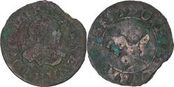 World Coins - France, Louis XIII, Double Tournois, 163[-], Uncertain mint, Copper,