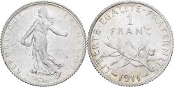 World Coins - France, Franc, Semeuse, 1911, Paris, Silver, , Gadoury:467, KM:844.1