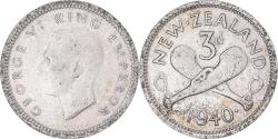 World Coins - Coin, New Zealand, George VI, 3 Pence, 1940, British Royal Mint,