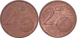 World Coins - Eurozone, 2 Centimes, Error double reverse side, Copper Plated Steel,