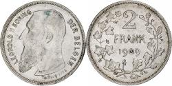 World Coins - Belgium, 2 Francs, 2 Frank, 1909, Silver, , KM:59
