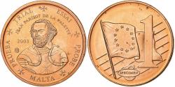 World Coins - Malta, Euro Cent, PRUEBA-TRIAL ESSAI., 2003, Copper Plated Steel,