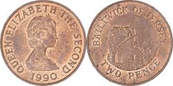 World Coins - Coin, Jersey, 2 Pence, 1990