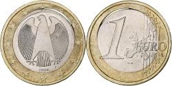 World Coins - Germany, Euro, error double punched center hole, 2004, Bi-Metallic,