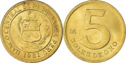 World Coins - Coin, Peru, 5 Soles, 1981