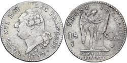 World Coins - France, Louis XVI, 15 Sols, 1792 / AN 4, Lille, Silver, , Gadoury:36