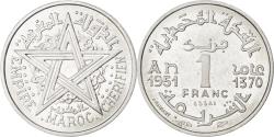World Coins - Coin, Morocco, Franc, 1951, Paris, , Aluminum, KM:E37, Lecompte:227