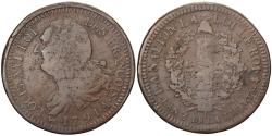 World Coins - France, Louis XVI, 2 Sols, 1791 / AN 3, Paris, Large flan, Copper,