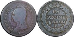 World Coins - France, Decime, Dupré, AN 5, Orléans, Copper, , Gadoury:187