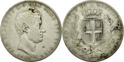 World Coins - Coin, ITALIAN STATES, SARDINIA, Carlo Alberto, 5 Lire, 1844, Genoa,