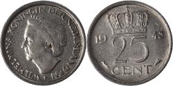 World Coins - Coin, Netherlands, 25 Cents, 1948