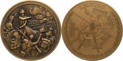 World Coins - France, Medal, Napoleon I, Bataille de Leipzig, 1991, Bronze,