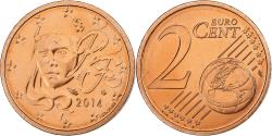 World Coins - France, 2 Euro Cent, BU, 2014, MDP, Copper Plated Steel, , KM:1283