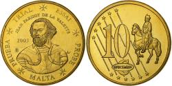 World Coins - Malta, 10 Euro Cent, PRUEBA-TRIAL ESSAI., 2003, Cupro-aluminium-nickel