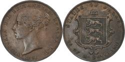 World Coins - Jersey, Victoria, 1/26 Shilling, 1861, , Copper, KM:2