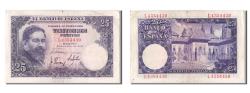 World Coins - Banknote, Spain, 25 Pesetas, 1954, 1954-07-22, AU(50-53)
