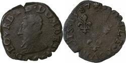 World Coins - Principality of Dombes, Double Tournois, 1587, Trévoux, Bronze,