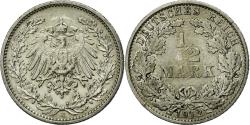 World Coins - Coin, GERMANY - EMPIRE, 1/2 Mark, 1912, Muldenhütten, , Silver, KM:17