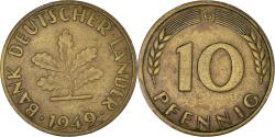 World Coins - Coin, GERMANY - FEDERAL REPUBLIC, 10 Pfennig, 1949, Karlsruhe, , Brass