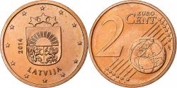 World Coins - Latvia, 2 Centimes, 2014, Copper Plated Steel,